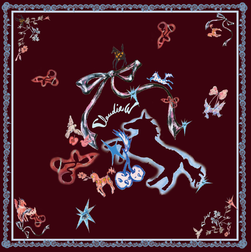 印花絲巾